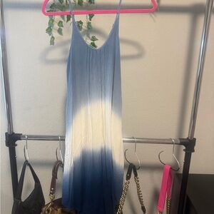 Knox Rose Blue Textured Hombre Dress